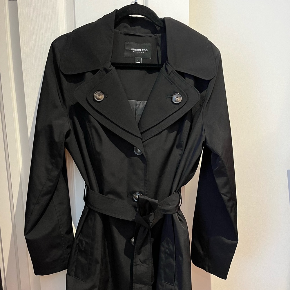 London Fog Black Trench Coat